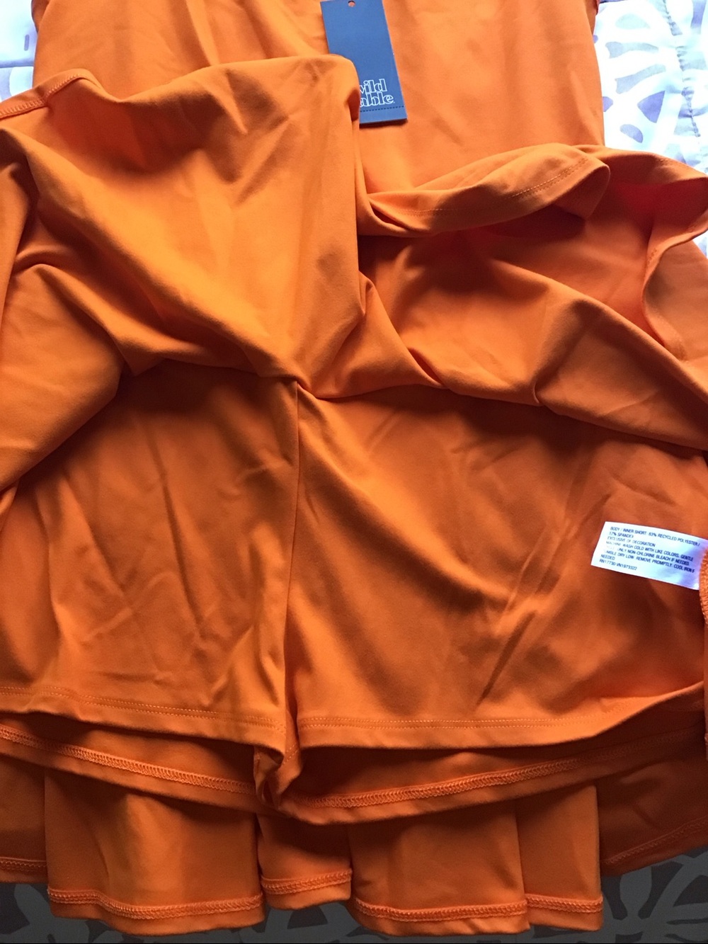 Wild Fable Orange Skort Dress NWT Tennis Exercise Athletic Activewear Mini - Picture 7 of 7